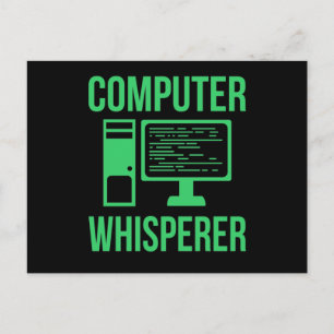 Computer Whisperer IT Tech Software Programmer Inbjudan Vykort