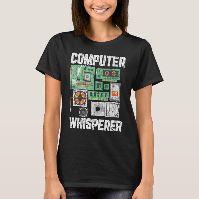 Computer Whisperer IT Technician Graphic T Shirt (Framsida)