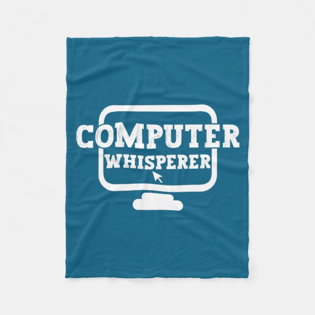 Computer Whisperer Tech Suprt Nerds Geek Funny N  Fleecefilt (Framsidan)