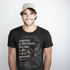 Computers Bikinis Funny Tech Quote Patent Teckning T Shirt