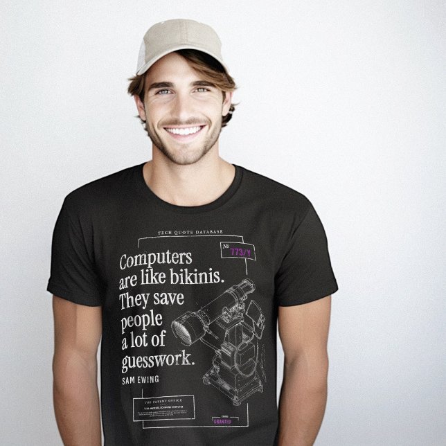 Computers Bikinis Funny Tech Quote Patent Teckning T Shirt (Computers Bikinis Funny Tech Quote Patent Drawing T-Shirt)