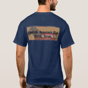 Comstock demokratisk klubblogotyp på baksida t shirt