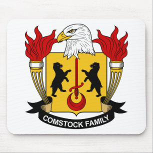 Comstock familjvapensköld musmatta