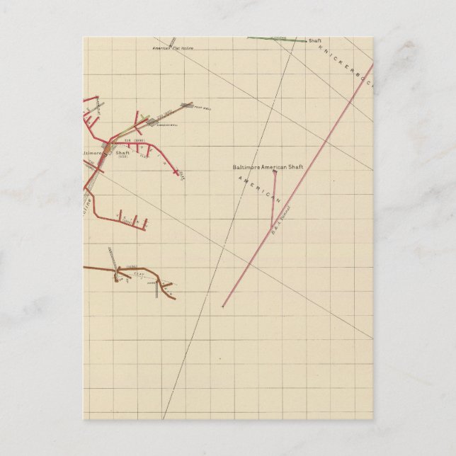 Comstock gruvkartor Nummer VIX Vykort (Framsida)