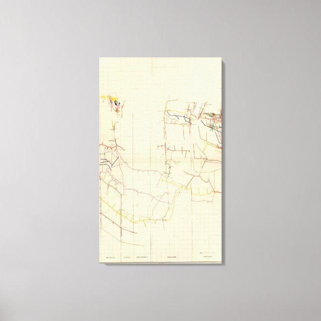 Comstock Mine Kartor Number V Canvastryck (Framsida)