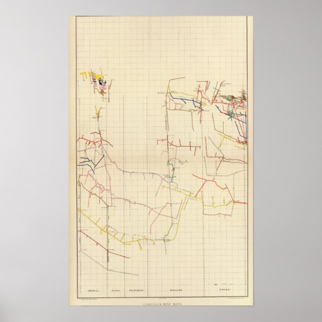 Comstock Mine Kartor Number V Poster (Framsidan)