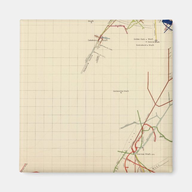 Comstock Mine Kartor nummer VII Magnet (Framsidan)