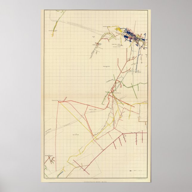 Comstock Mine Kartor nummer VII Poster (Framsidan)