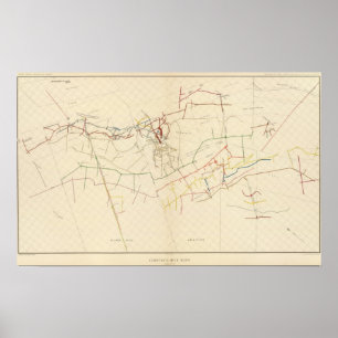 Comstock Mine Kartor nummer VIII Poster