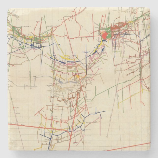 Comstock numrerar den min kartor dropp underlägg sten (Framsidan)