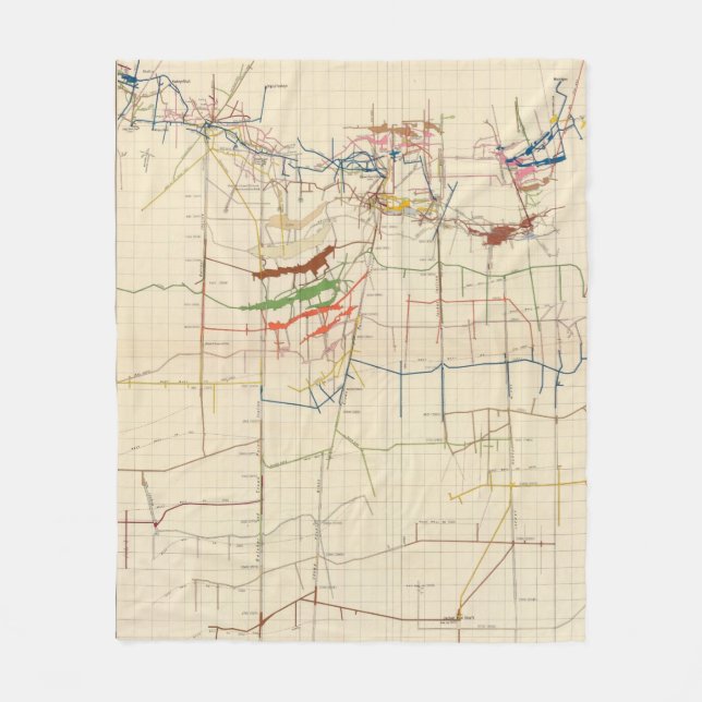 Comstock numrerar den min kartor VI Fleecefilt (Framsidan)