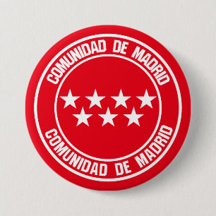 Comunidad de Madrid Round Emblem Knapp