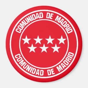 Comunidad de Madrid Round Emblem Magnet