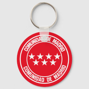 Comunidad de Madrid Round Emblem Nyckelring