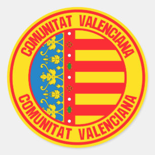 Comunitat Valenciana Round Emblem Runt Klistermärke