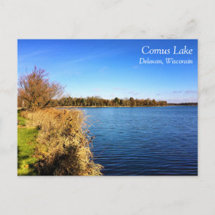 Comus Sjö, Delavan, Wisconsin Vykort