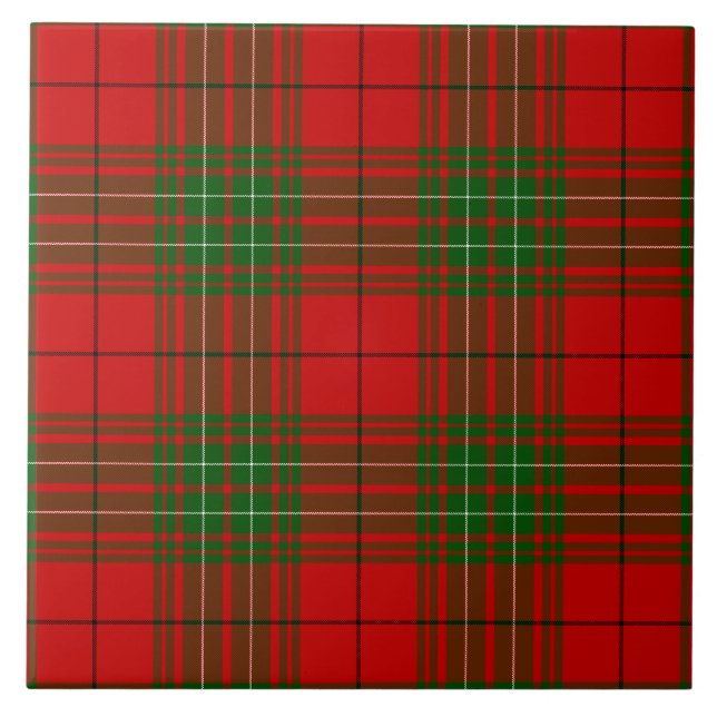 Comyn tartan Red grönt plaid Kakelplatta (Framsidan)