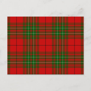 Comyn tartan Red grönt plaid Vykort