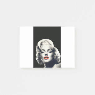 CON24BW-V4 röd läppar Marilyn I BLACK.tif Post-it Block