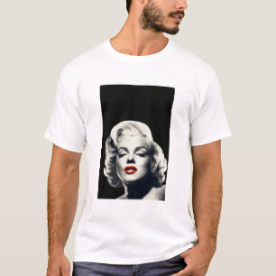 CON24BW-V4 röd läppar Marilyn I BLACK.tif T Shirt