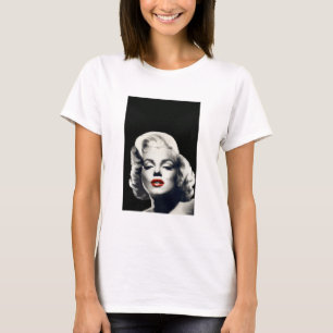CON24BW-V4 röd läppar Marilyn I BLACK.tif T Shirt