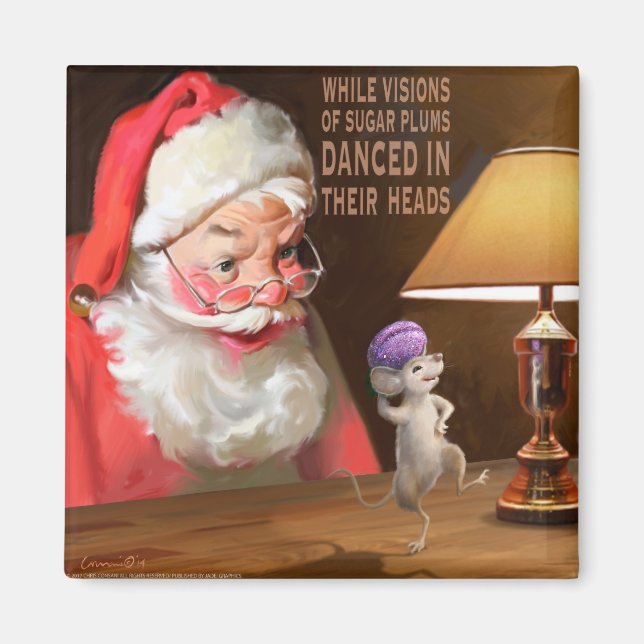 CON32 Santa 2 Sugar Plums.tif Magnet (Framsidan)