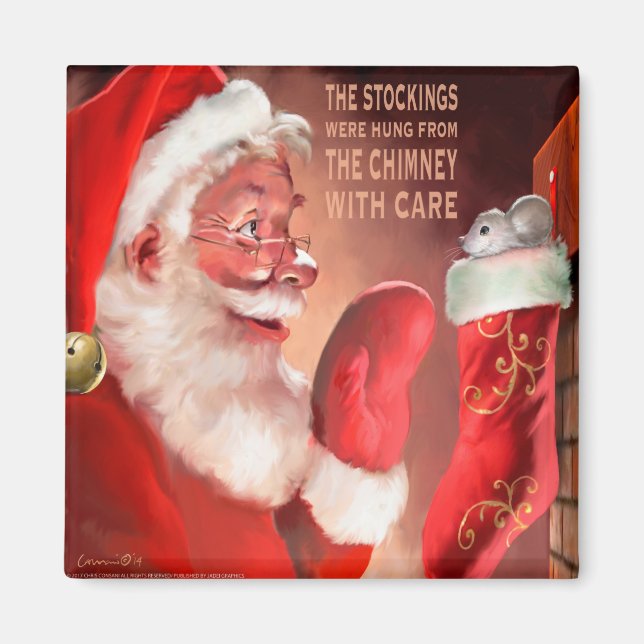 CON33 Santa 3 Stockings.tif Magnet (Framsidan)