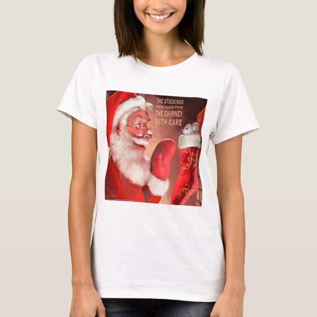 CON33 Santa 3 Stockings.tif T Shirt (Framsida)