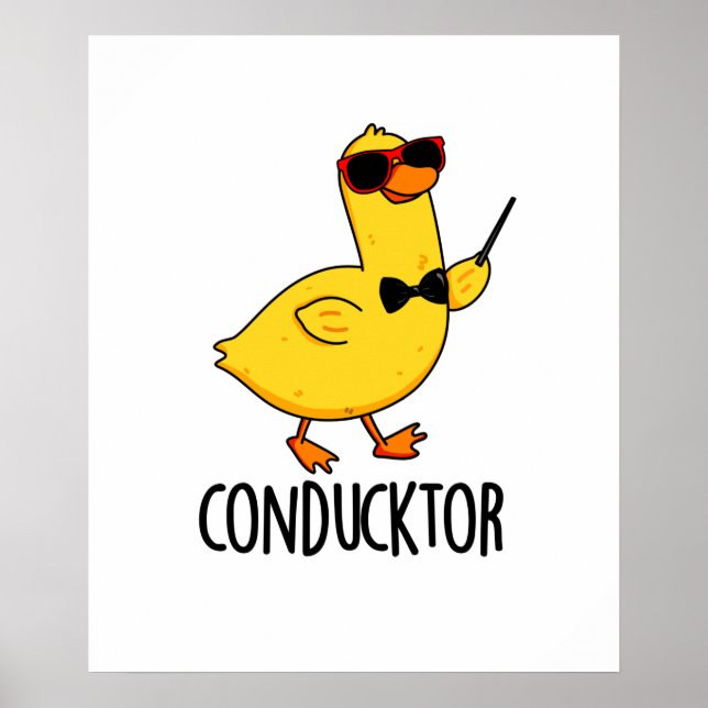 Con-anka-tor Funny Music Conductor Anka Pun Poster (Framsidan)