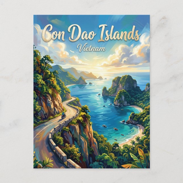 Con Dao-öarna Vietnam Vykort (Framsida)
