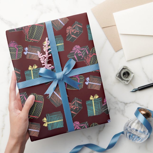 con dibujo de cajas de regalos presentpapper (Gifting)