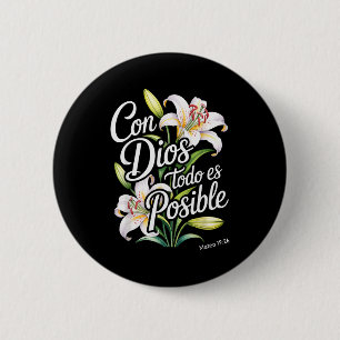 Con Dios Todo Es Posible Tröja Kristet Spanska F Knapp