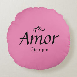 Con Kärlek, Siempre Round Pillow Rund Kudde