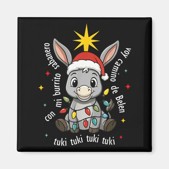 Con Mi Burrito Sabanero Mexican Tuki Tuki Latino X Magnet (Framsidan)