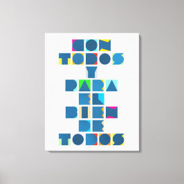 CON TODOS Vit färgstark Canvastryck