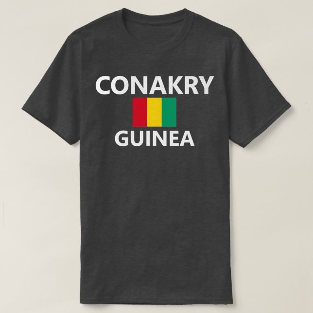 Conakry Guinea Flagga City T Shirt (Design framsida)