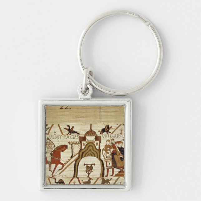 Conan händer över nycklarna av Dinan Fyrkantig Silverfärgad Nyckelring (Framsidan)