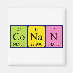 Conan Periodisk magnet bord namn