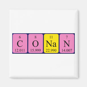 Conan Periodisk magnet bord namn