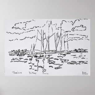 Concarneau-bukten Bretagne, Frankrike Poster