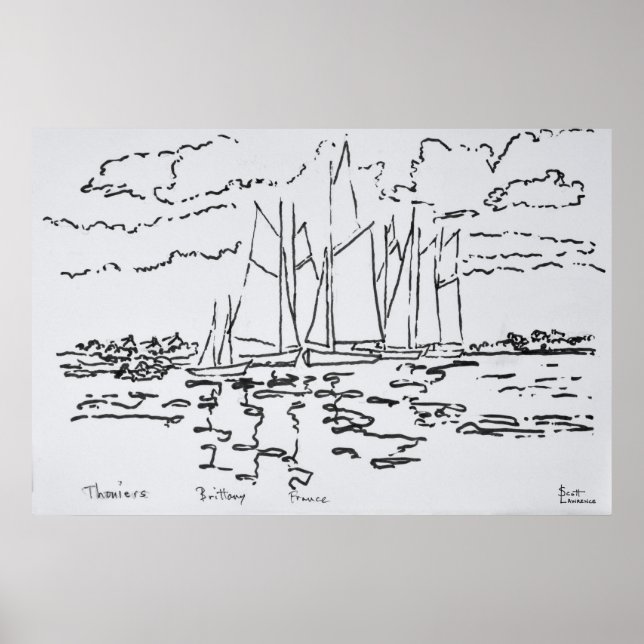 Concarneau-bukten | Bretagne, Frankrike Poster (Framsidan)