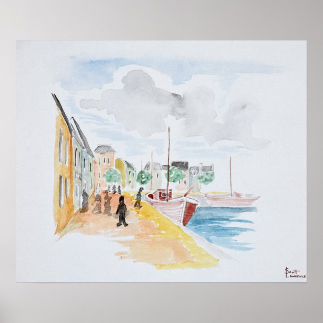 Concarneau hamn | Bretagne, Frankrike Poster (Framsidan)