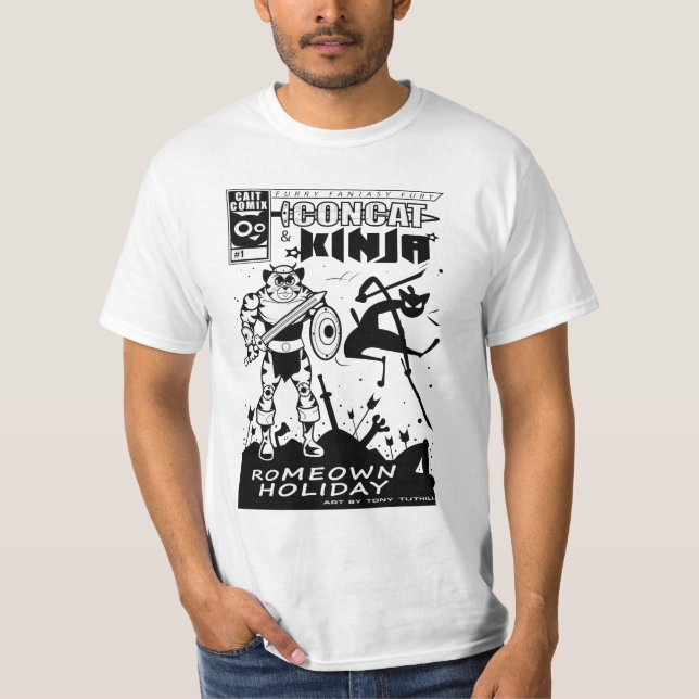 Concat & Kinja: Cait Comix T-shirt (Framsida)