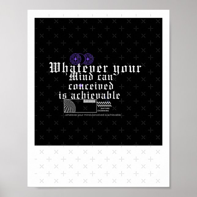 Conceive Achieve Sticker Poster (Framsidan)