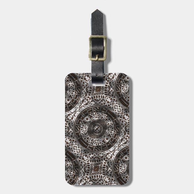 Concentcles African Tribal Print choklad Bagagebricka (Vertikal Framsida)