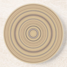 Concentric Beige & Brown Circles Sandstone Underlä