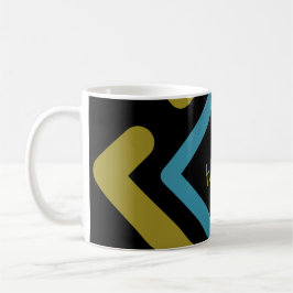 Concentric Guld och Turcos geometriska former Kaffemugg