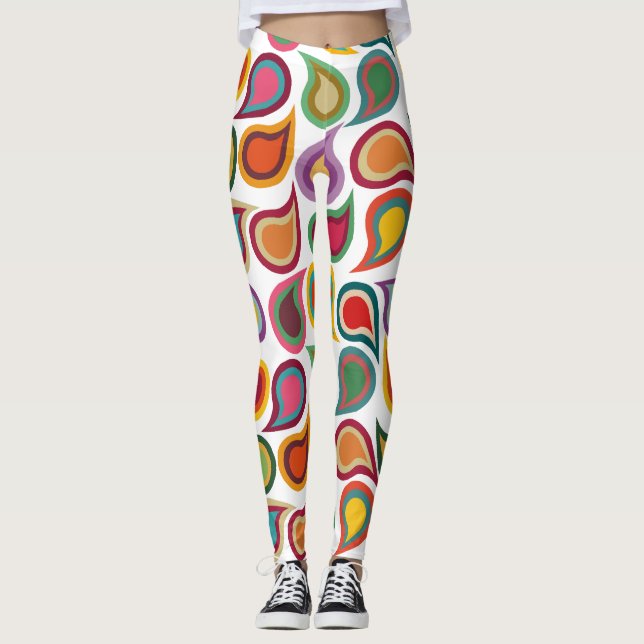 Concentric Paisleys Leggings (Framsida)