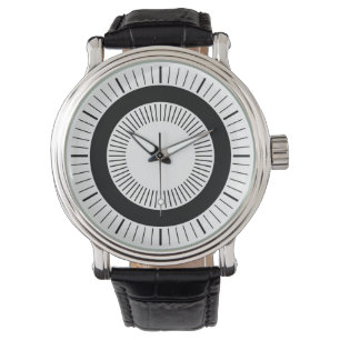 Concentric Rays - svart Armbandsur