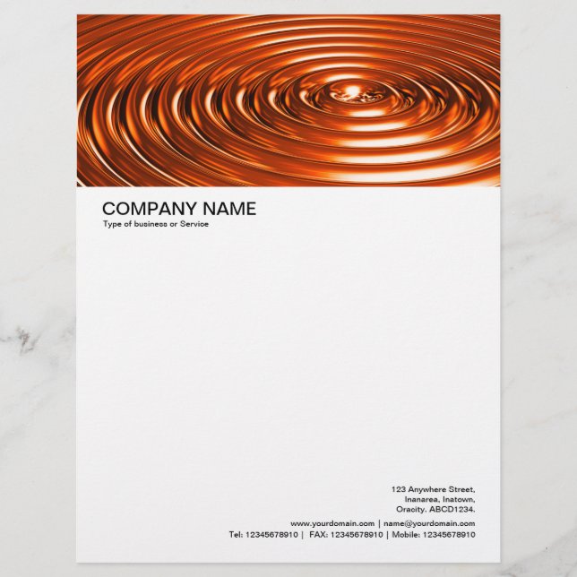 Concentric Ringar - Orange Chrome Brevhuvud (Framsida)